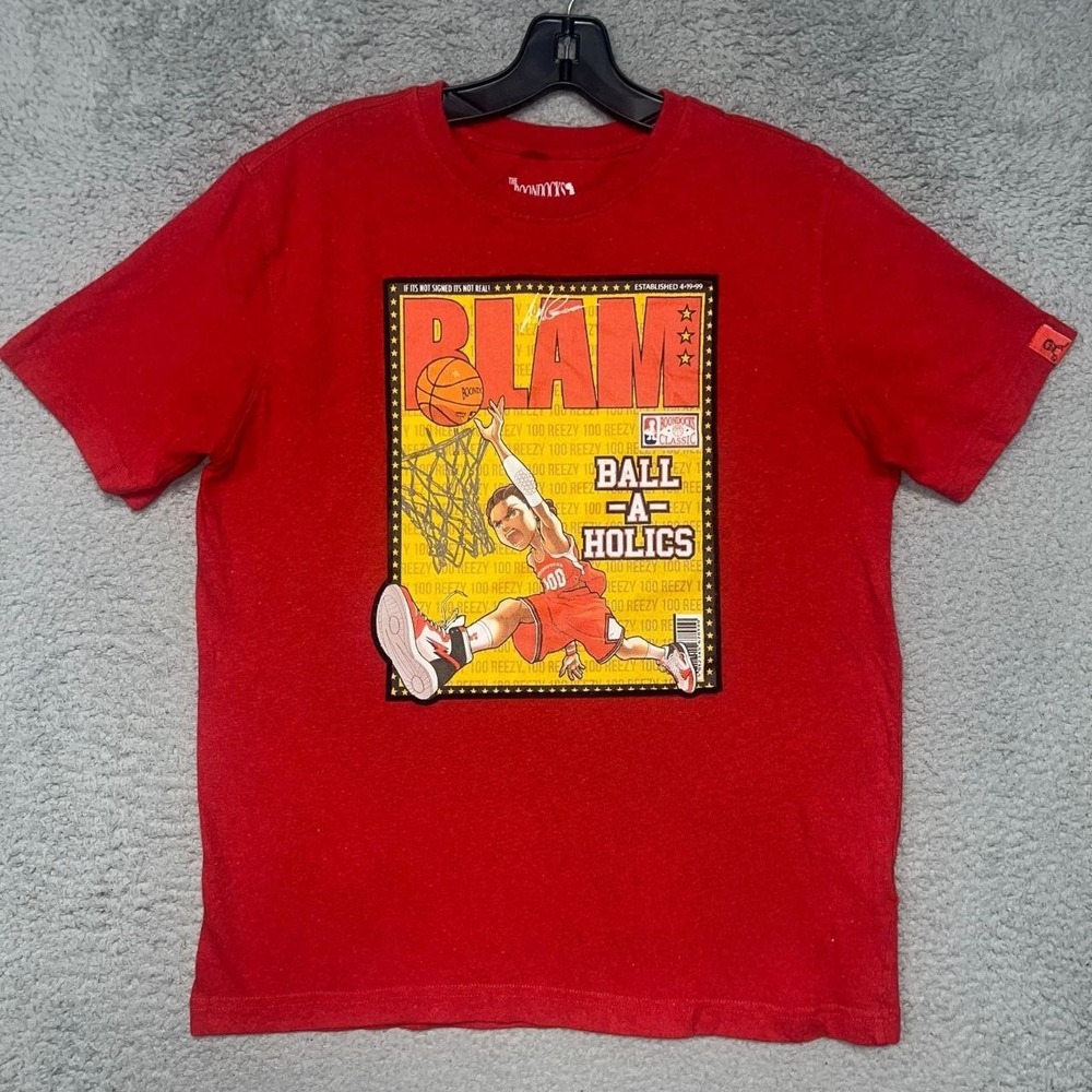 The Boondocks Blam Basketball Ball-A-Holics T Shirt Men's Sz S Red Animated Tee